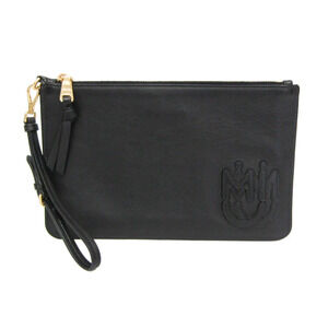 Miu Miu Women's Leather Clutch Bag,Pouch Black